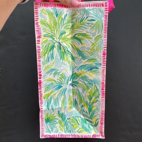 Lilly Pulitzer Reusable Paper tote Shopping Bag Miami Tropical Pink 12 X 8 X 5‎ - Picture 5 of 10